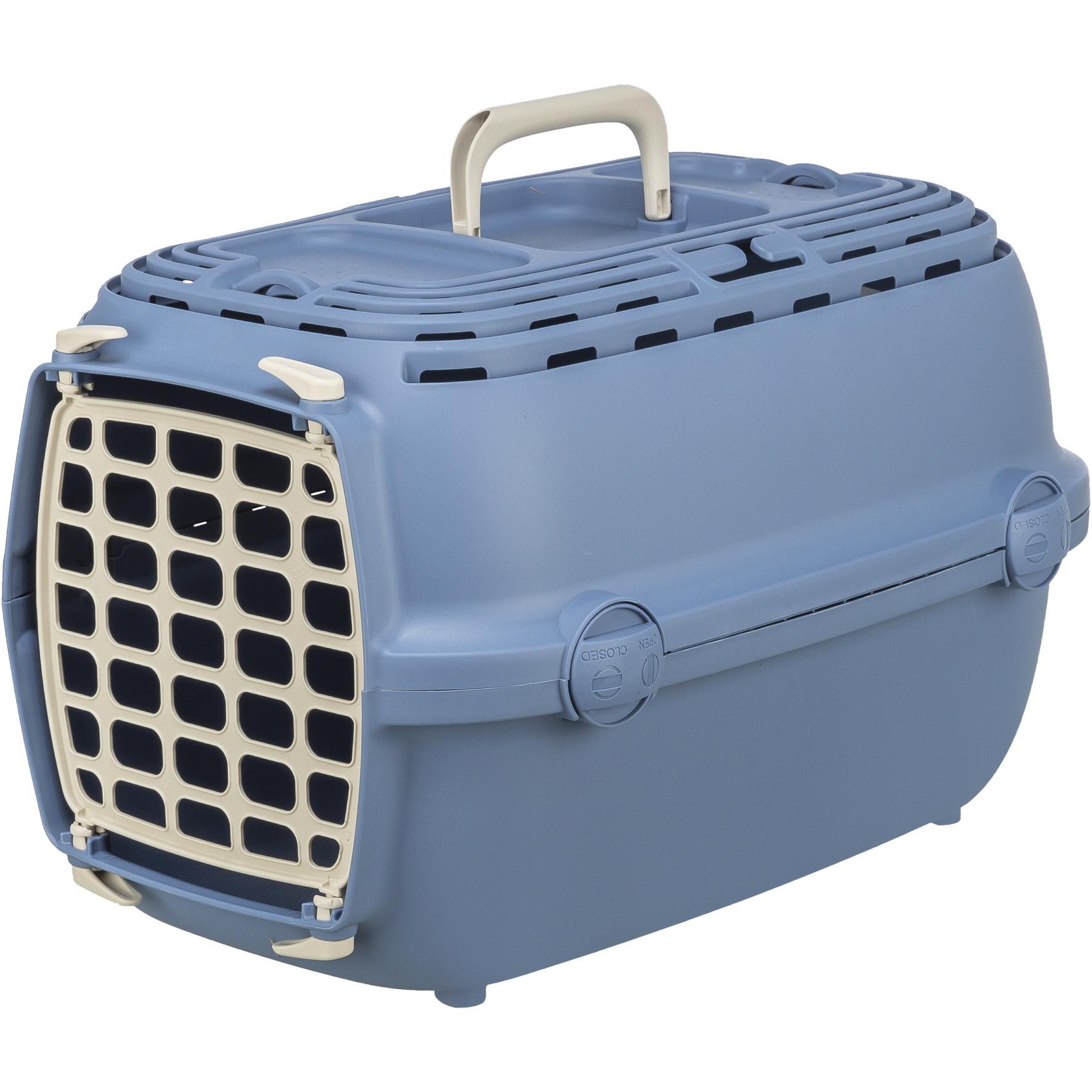 Trixie Transport Box Relax 1, XS: 32 × 30 × 48 cm, blue (Hond, Kat), Dierendragers + Tassen