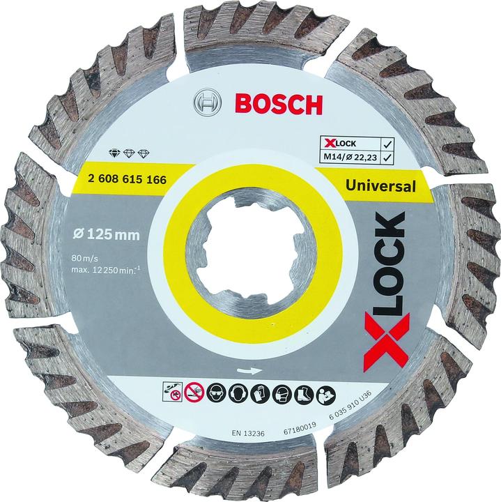 Produktbild Bosch Zubehör X-LOCK Trennscheibe Standard for Universal 125 x 22,23 x 1,6 x 10, 2-teilig