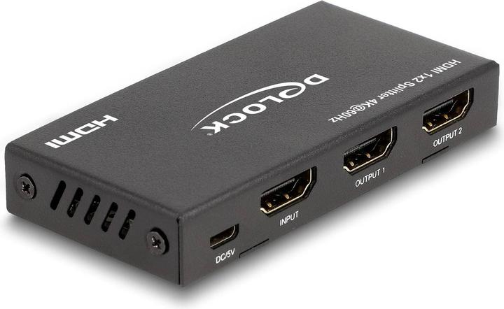 Produktbild Delock HDMI Splitter 1 x HDMI in zu 2 x HDMI out 4K 60 Hz mi