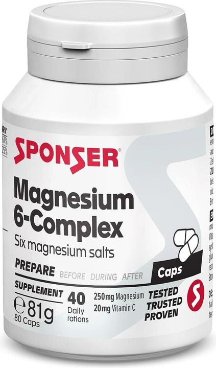 Actual product image Sponser Magnesium 6-Complex (80 pcs., Capsules, 81 g)