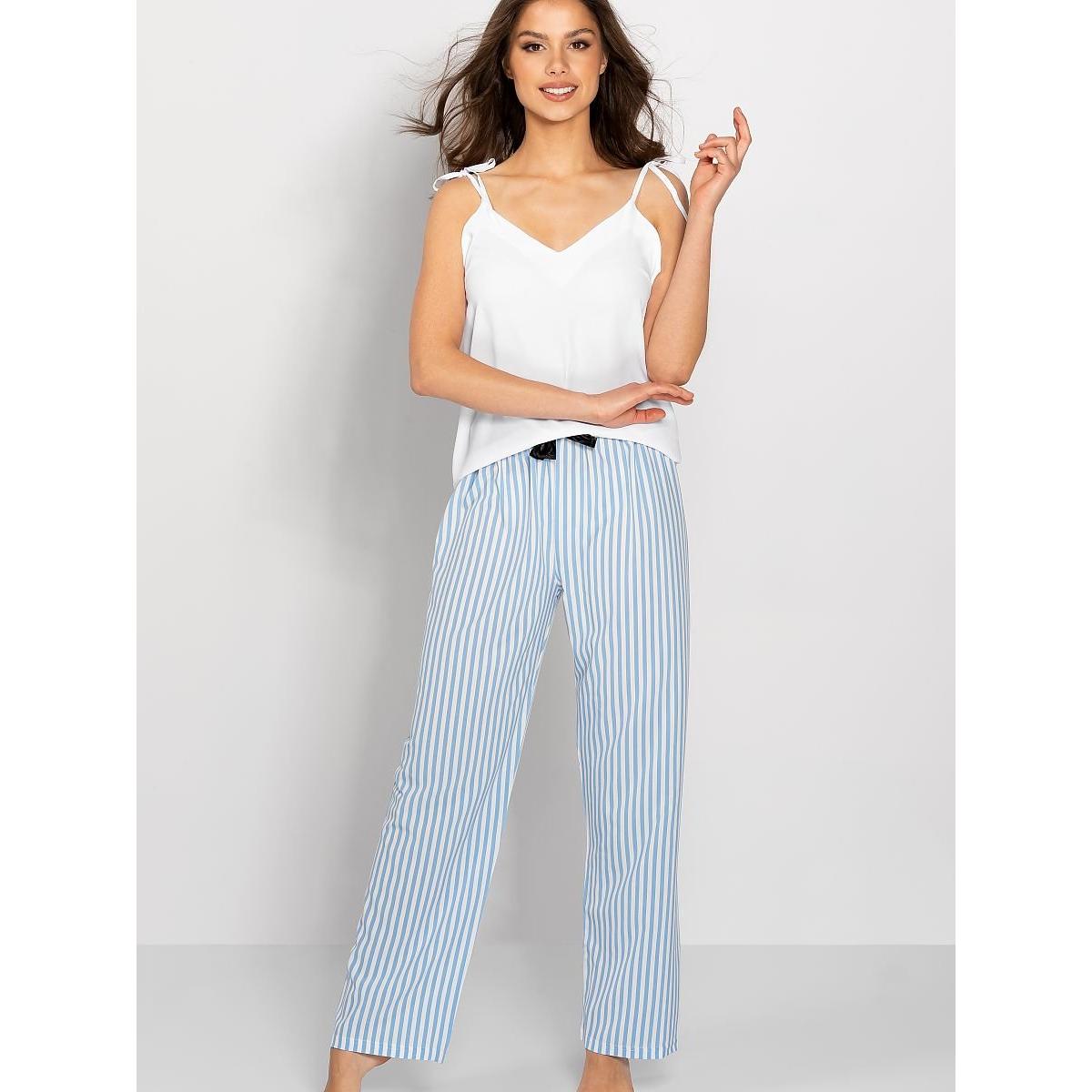 Momenti Per Me, Damen, Pyjama, Pyjama, Blau, (XL)