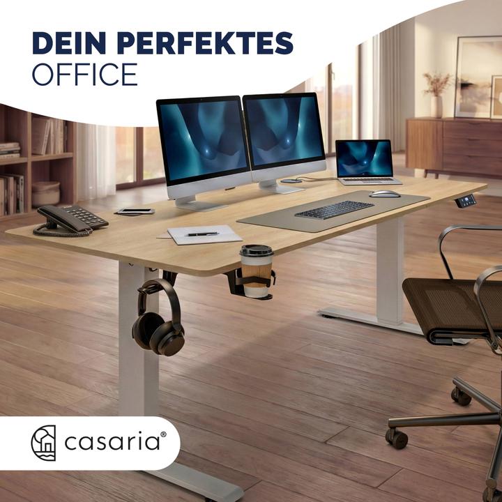 Actual product image Casaria Height adjustable desk (160 x 75 cm)