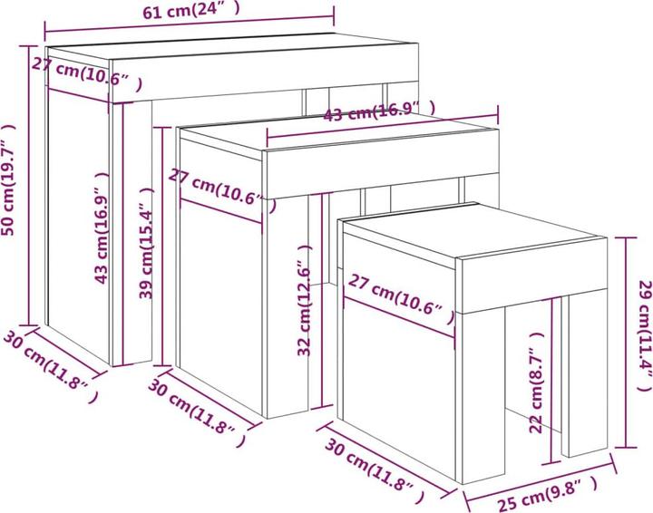 Immagine prodotto vidaXL Felcia (61 x 30 x 50 cm)