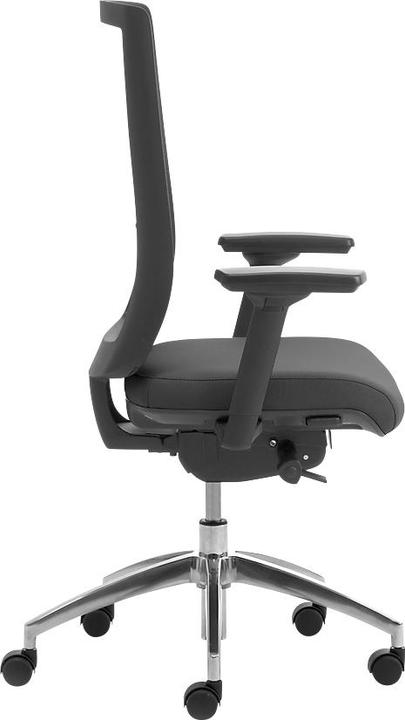 Actual product image Leyform Office chair WIKI, with armrests, mesh or fabric backrest, choice of 2 foot crosses