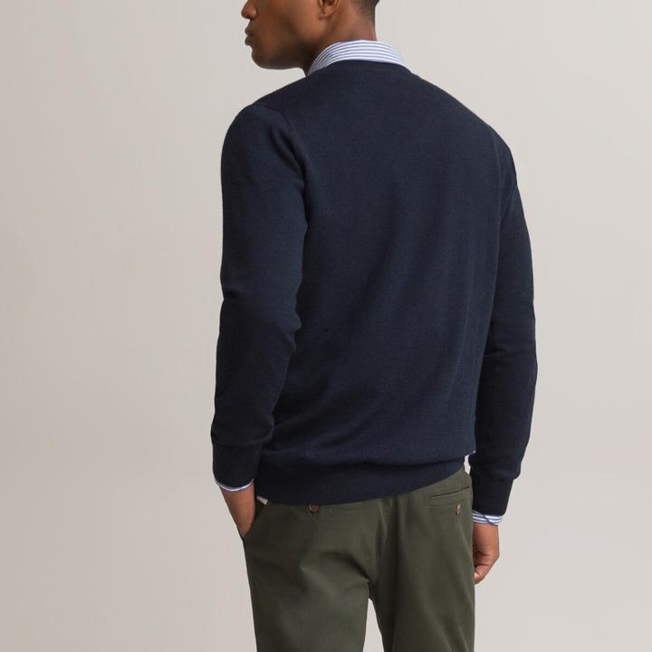 Image du produit La Redoute Collections Pull en V en 100& laine mérinos (L)