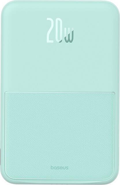 Image du produit Baseus Banque d'alimentation MagPro Magnetic 5000mAh 20W, MagSafe (menthe) (10000 mAh, 20 W, 37 Wh)
