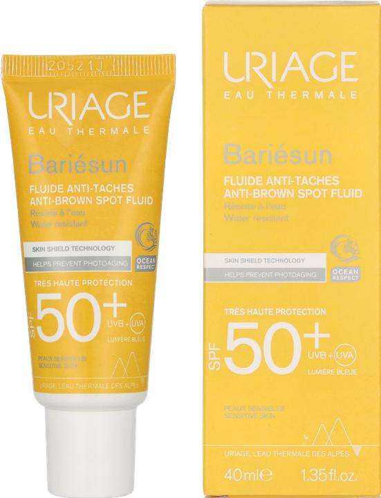 Productafbeelding Uriage Bariésun Anti-Bruinvlek Fluïde SPF 50+ (Zonnecrème gezicht, SPF 50, 40 ml, 0.04 g)