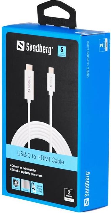 Image du produit Sandberg USB Typ C — HDMI (Typ A) (2 m, HDMI, USB Type C, 1.4)