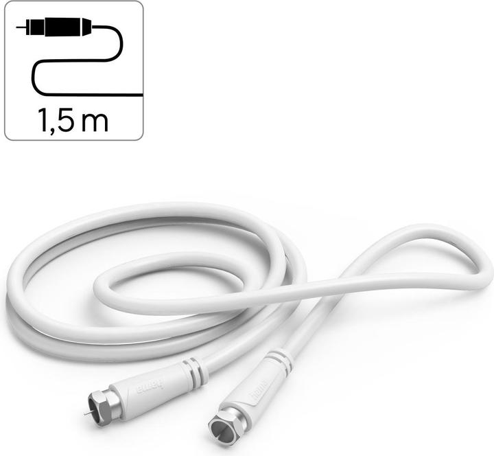 Image du produit Hama Câble de raccordement SAT, fiche F (90 dB, Câble d'antenne)