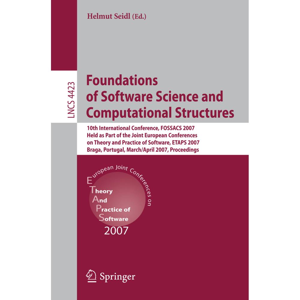Foundations of Software Science and Computational Structures, Fachbücher von Helmut Seidl