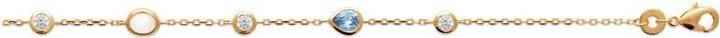 Image du produit Lara BRACELETPlaqué or- 16+2CM - ZIRCONIA - AIGUE MARINE - PIERRE DE LUNE (18 cm)