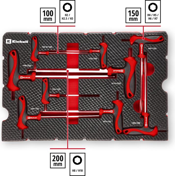Actual product image Einhell Einleger E-Case T-Griff 9-tlg.