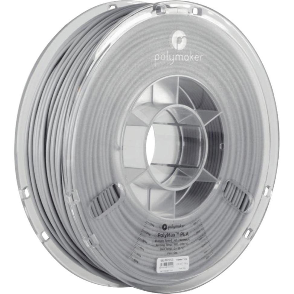 Polymaker PA06013 PolyMAX Tough Filament Tough PLA alta rigidità, alta resistenza alla trazione (Anche se PLA, 2.85 mm, 750 g, Grigio), Filamenti stam