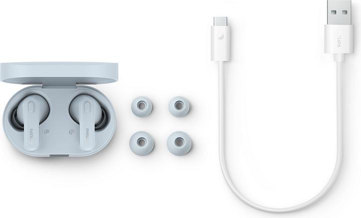 Actual product image Philips TAT1108BL headphones/headset Wireless In-ear Calls/Music Bluetooth Blue (No noise cancellation, 5 h, Wireless)