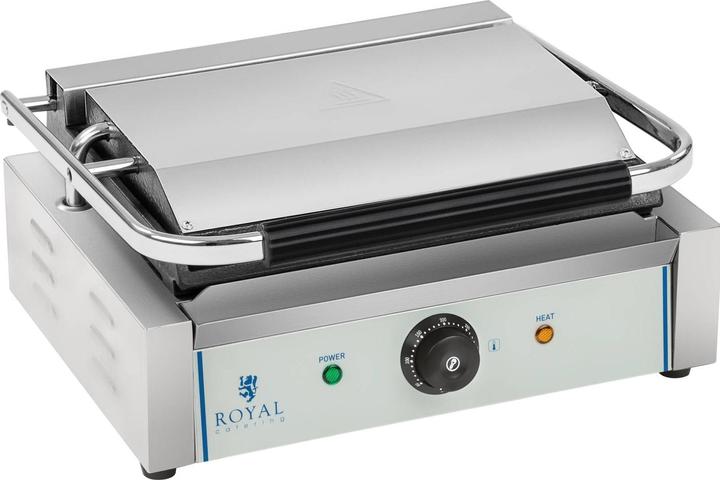 Royal Catering Machine à panini - Plaque supérieure rainurée - 2 200 W