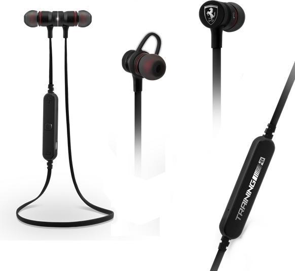 Actual product image Ferrari słuchawki bluetooth FETEPRCBK czarny/black (6 h, Wireless)