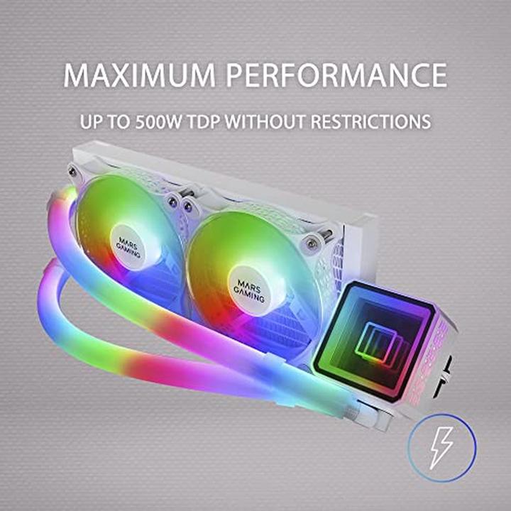 Immagine prodotto Mars Gaming Kit Watercooling Aio Ml-Ultra RGB - 240mm (Blanc)