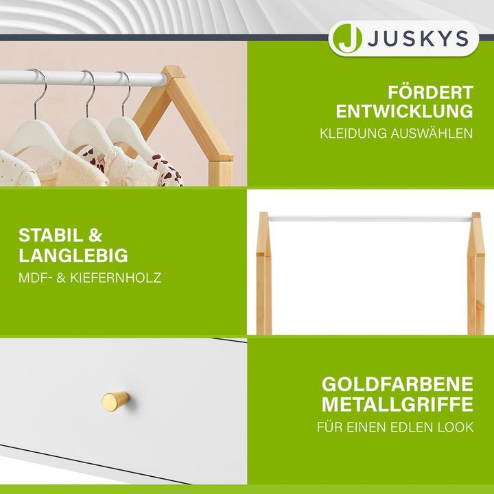 Immagine prodotto Juskys Kinder Kleiderständer Filla mit Schublade und Stange