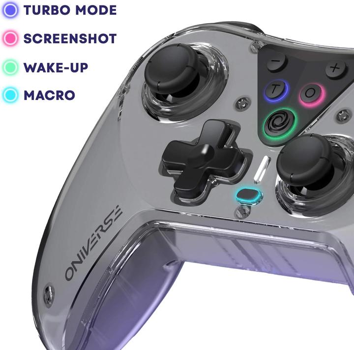 Actual product image Oniverse Nintendo Switch Astralite Controller Wireless Smoked Black incl. Charging Station (Switch OLED, Switch)