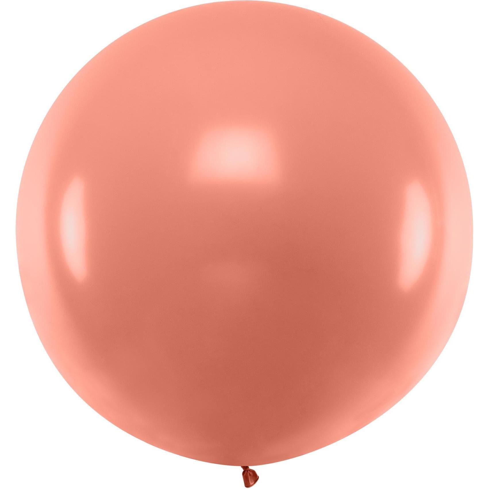 Partydeco Luftballon Gross Metallic 1 m, Rosegold