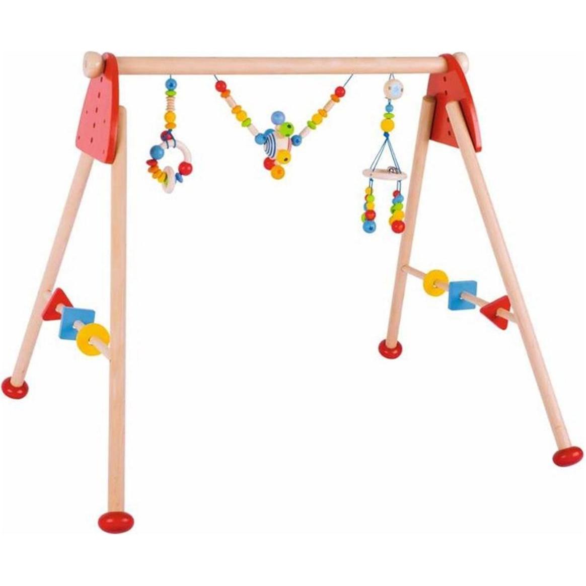 Goki, Krabbeldecke + Spielbogen, Baby-Fit Regenbogen, Greif- und Spieltrainer