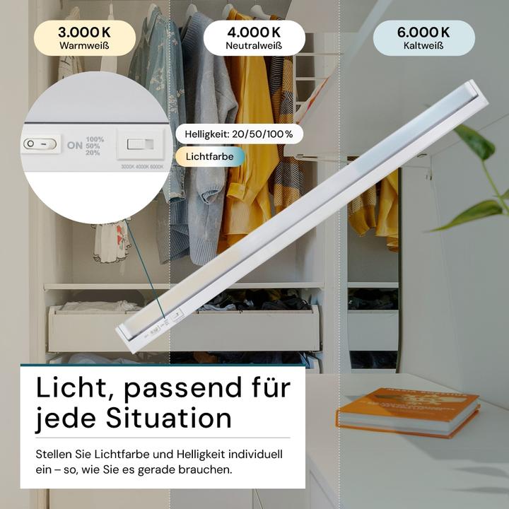 Produktbild Luxula LED-Unterbauleuchte, 12W, EEK: F, 1200lm, CCT, IP20, dimmbar, weiss, 84 cm (1200 lm)