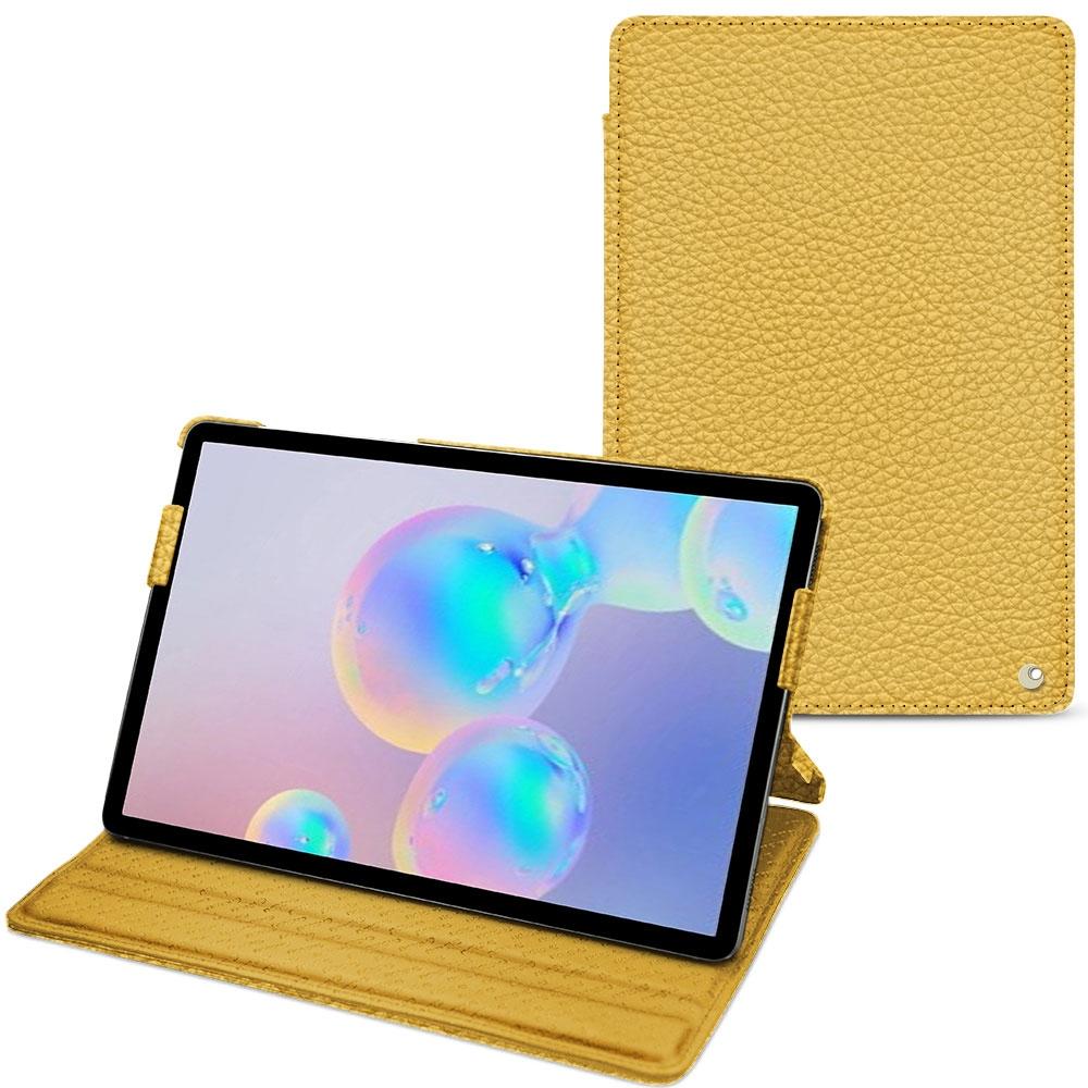 Noreve Lederschutzhülle horizontal (Galaxy Tab S6), Tablet Hülle, Orange