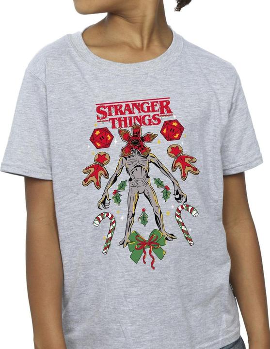 Produktbild Netflix Stranger Things Christmas Demogorgon TShirt Mädchen (152, 158)