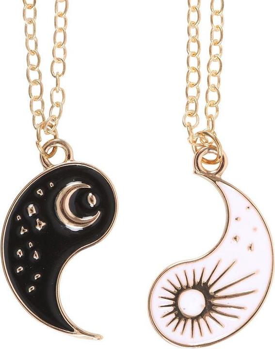 Produktbild Something Different Yin und Yang Halskette mit Anhänger Best Friend 2erPack Edelstahl (100% Synthetic Material)