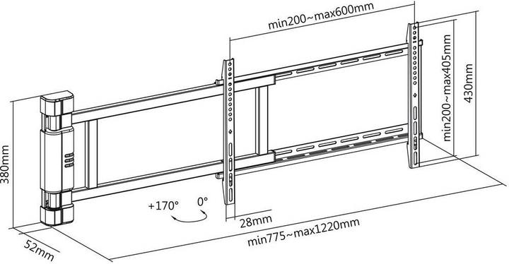 Produktbild myWall my Wall Wandhalter (Wand, 75", 50 kg)