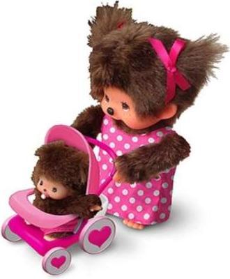 Image du produit Monchhichi knuffelpop Moeder met buggy 20 cm (20 cm)