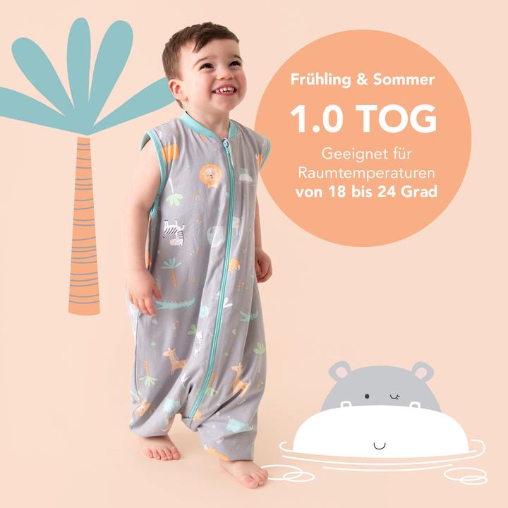 Actual product image Schlummersack Sleeping Bag with Feet & Foldable Feet Covers - 1.0 TOG (70 cm, 1.0 TOG, Spring, Autumn)