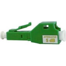 BlueLAN LWL Dämpfungsglied Singlemode LC/APC Simplex 10dB, Transceiver, Grün