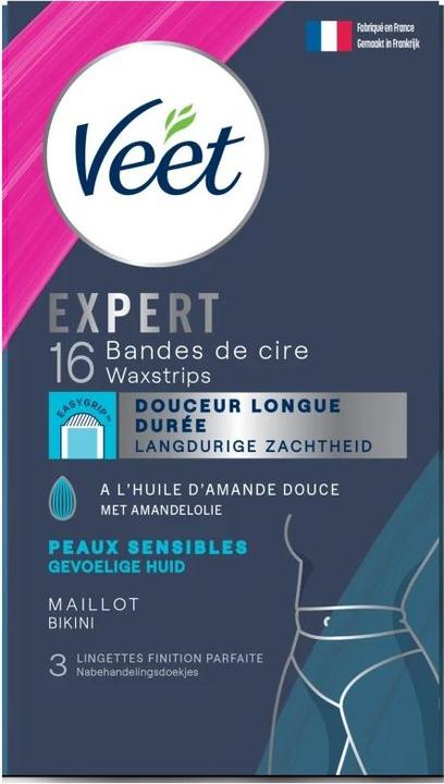Veet Expert Wax Strips Bikini für empfindliche Haut 16 Stück (16x, 20 g)