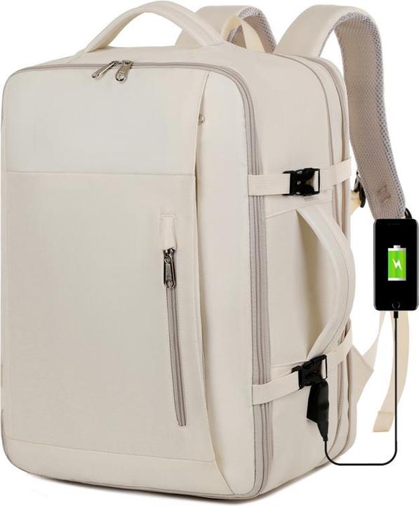 Produktbild Okade S3610 Laptoprucksack 17.3 Zoll – Business Travel Rucksack mit USB, Koffer-Design, Beige