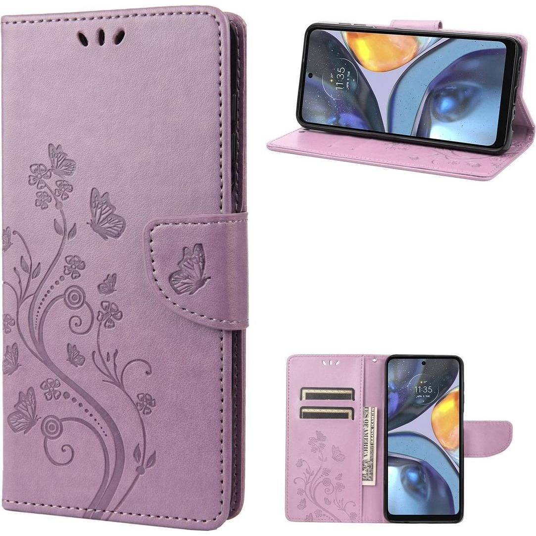 König Design Hülle Handy Schutz für Motorola Moto G22 Case Cover Tasche Etui Wallet Bumper (Motorola Moto G22), Smartpho...