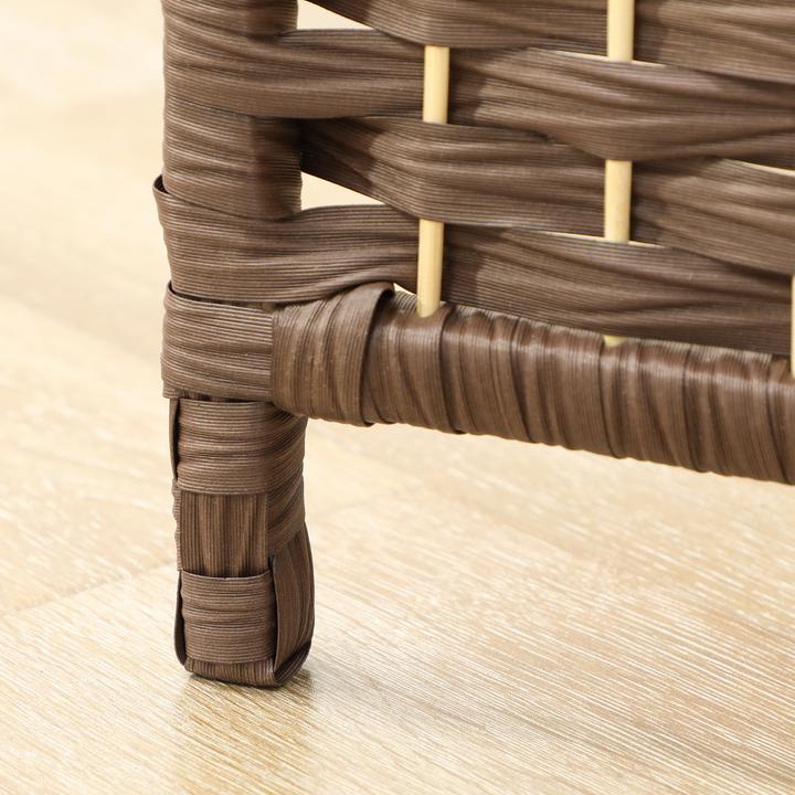 Actual product image Homcom Paravent Polypropylen, Kiefernholz Braun