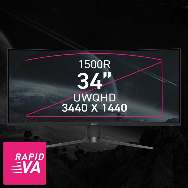 Actual product image MSI MPG 346CQRF X24 (3440 x 1440 pixels, 34")