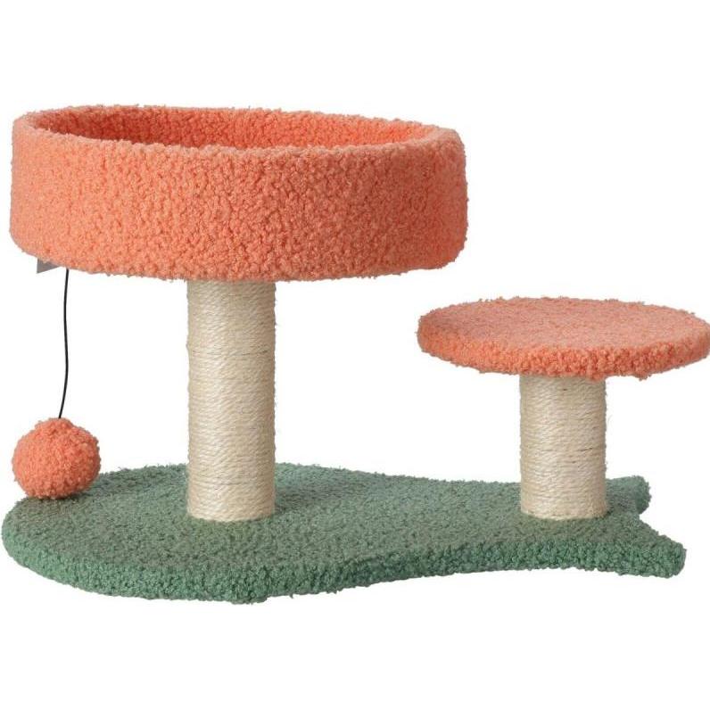 Koopman Drapak dla kota drzewko piłeczka na sznurku 38x26x24cm (Blu, Verde), Albero tiragraffi per gatti