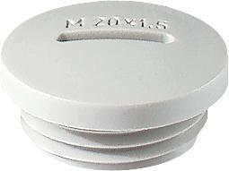 Actual product image Jacob Blanking plug M12x1,5IP54Polyamide, light grey RAL 7035