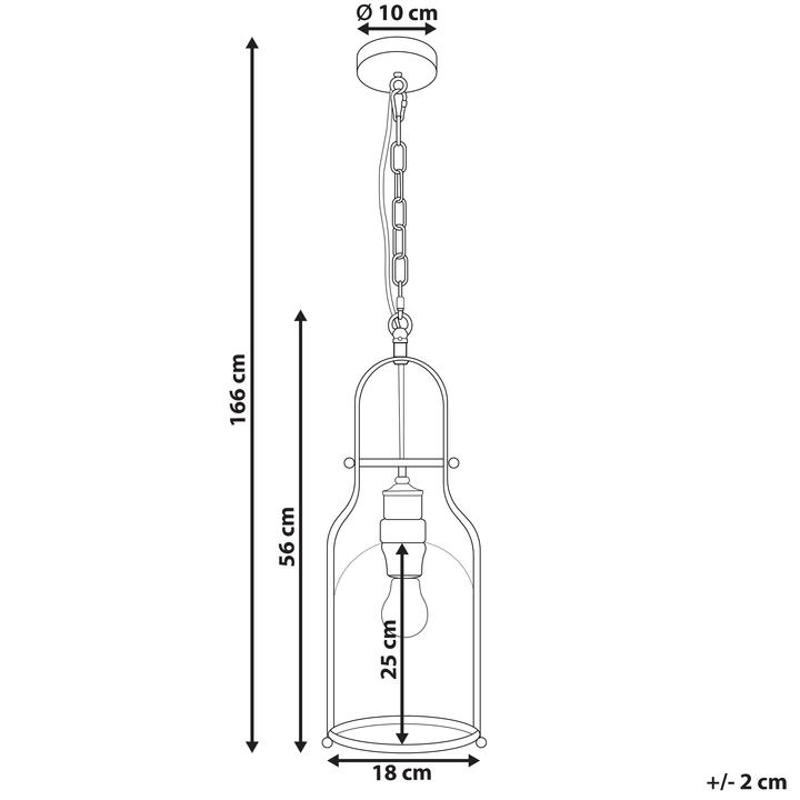 Image du produit Beliani Lampe à suspendre Lumarko Lampe à suspendre en métal noir BASHILO! (E27)