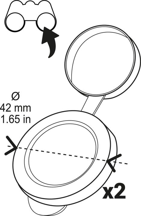 Actual product image Solognac Protective caps for binoculars 42 mm (42 mm)