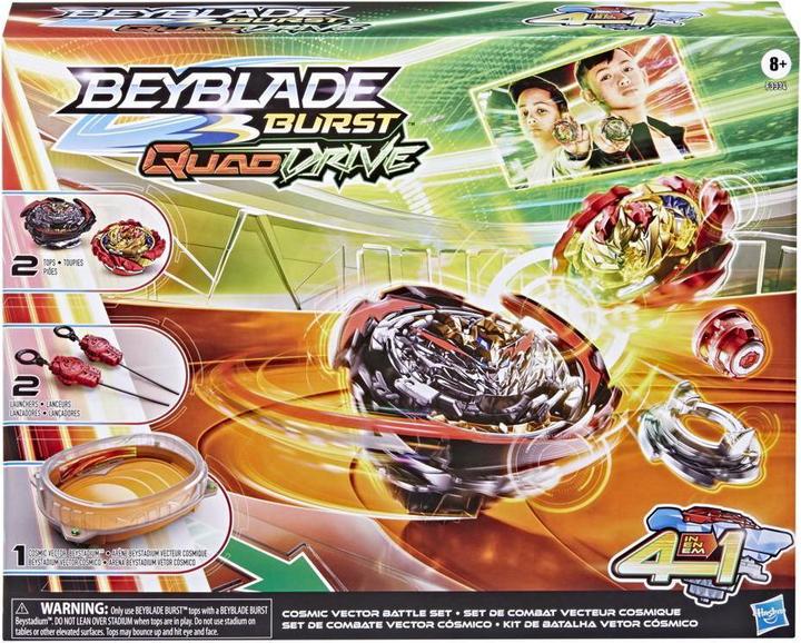 Produktbild Hasbro Beyblade Burst QuadDrive Cosmic Vector Battle Set (Deutsch, Französisch, Italienisch, Englisch)