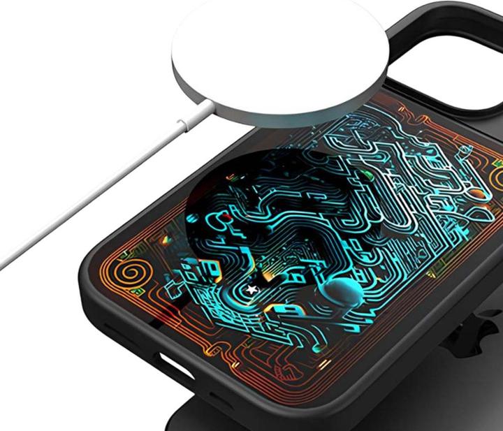 Actual product image STM Reveal Warm MagSafe – iPhone 15 Hülle (Black Realm) (Apple iPhone 15)