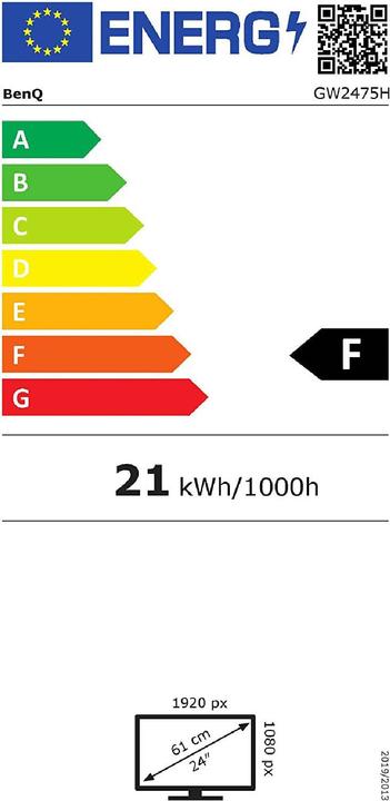Energie-Label BenQ GW2475H (1920 x 1080 Pixel, 23.80")