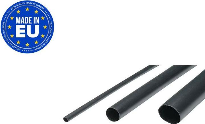 RND Components Heat shrink tubing polyolefin, 6... 22mm, Black, 1.2m