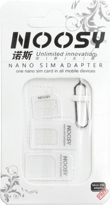 Productafbeelding Noosy Adapter Nano Micro SIM 3 in1 Set + Sleutel