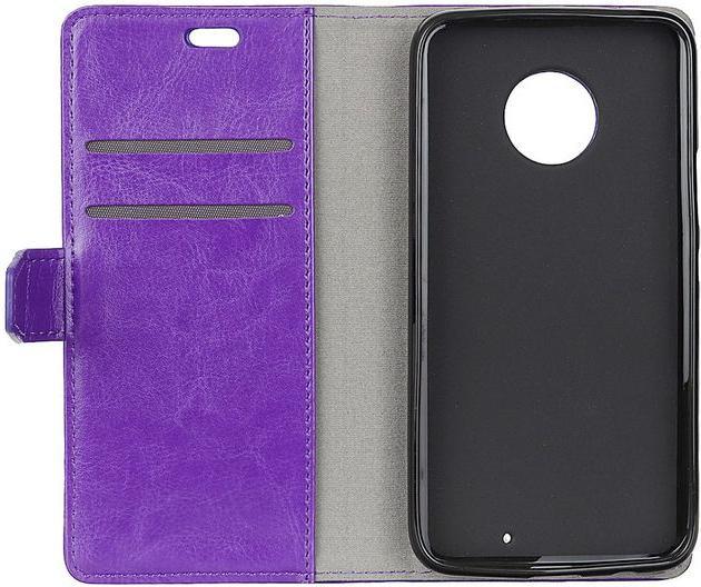 Actual product image MU Classic Crazy Horse Leather Bookcover Case (Motorola Moto X4)