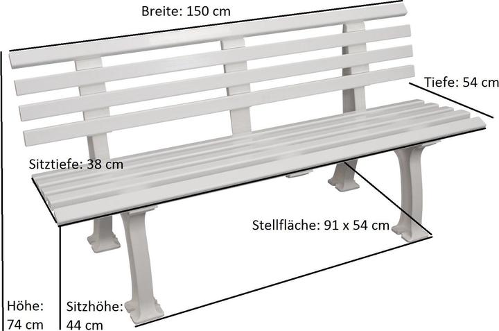 Actual product image kaiserkraft Plastic park bench