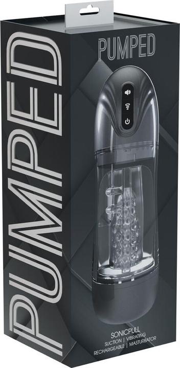 Actual product image Shots SonicPull - Suction and Vibration Masturbator Pump - Multimedia Enhanced - Gun Metal